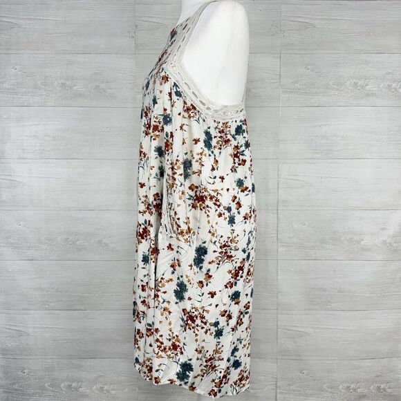 dRA Los Angeles Square Neck Shift Dress Size S Floral Mini Beach‎ Spring Summer - Picture 5 of 13